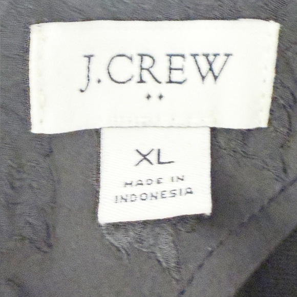 J Crew Jacquard Puff Sleeve Top with back bow XL - Picture 6 of 7